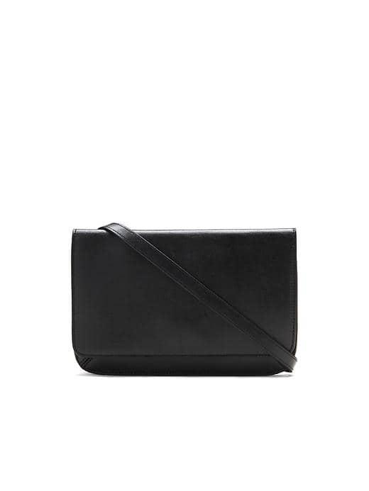 Banana Republic Convertible Leather Crossbody - Black