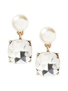 Banana Republic Womens Mixed Jewel And Pearl Drop Earring Gold Size One Size