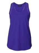 Banana Republic Womens Laser Cut Racerback Tank - Purple Candy
