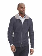 Banana Republic Mens Navy Terry Hoodie Size L Tall - Preppy Navy