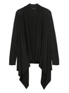 Banana Republic Womens Luxespun Waterfall Lightweight Cardigan Black Size L