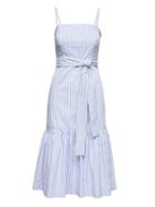 Banana Republic Womens Stripe Super-stretch Midi Dress With Removable Straps Blue Stripe Size 6