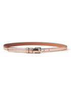 Banana Republic Womens Metallic Small Trouser Belt Rose Gold Metallic Size L