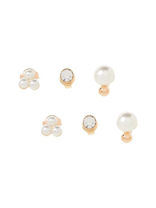 Banana Republic Womens Pearl Multi Stud Earring Set Pearl Size One Size