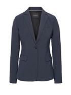 Banana Republic Womens Long And Lean-fit Machine-washable Italian Wool Blend Blazer Navy Blue Size 18