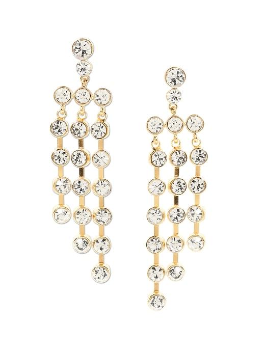 Banana Republic Womens Stone Strand Statement Earring Gold Size One Size