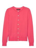 Banana Republic Womens Stretch-cotton Cardigan Sweater Strawberry Pink Size M