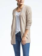 Banana Republic Womens Relaxed Patch Pocket Cardigan - Brown Heather