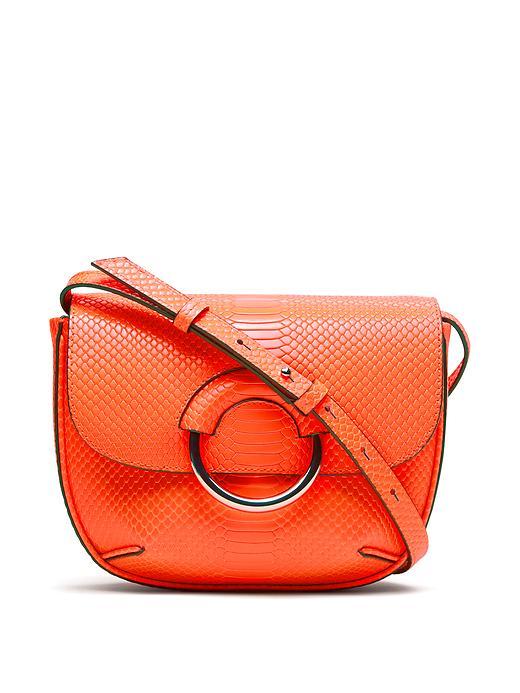 Banana Republic Italian Vachetta Mini Saddle Bag Size One Size - Orange