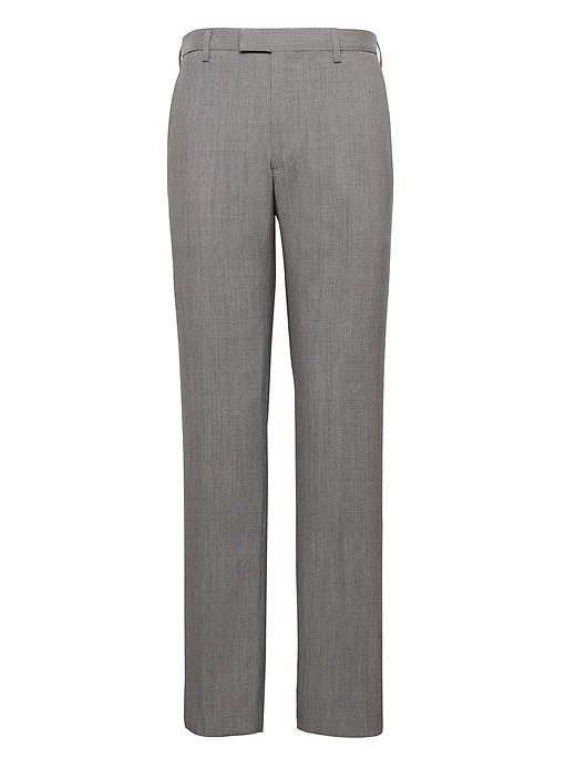 Banana Republic Mens Slim Stripe Performance Stretch Wool Dress Pant French Gray Size 30w
