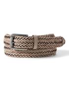 Banana Republic Mens Braided Suede Belt Sand Size S