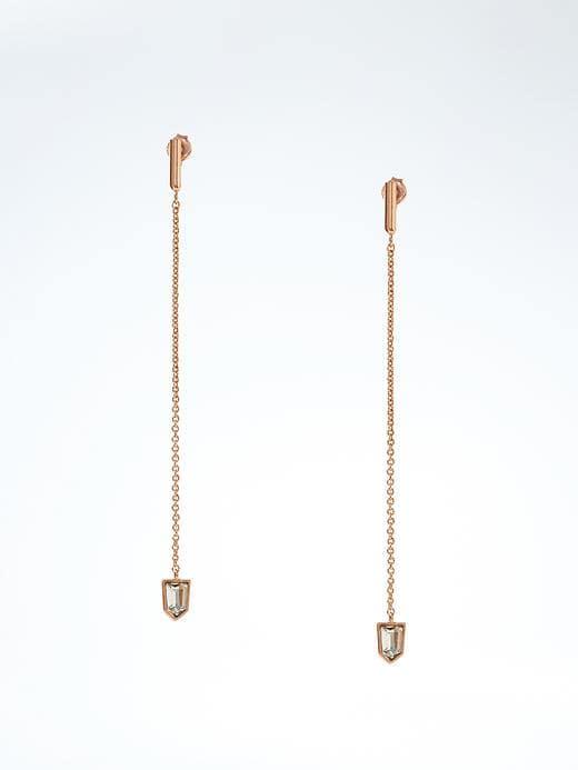 Banana Republic Delicate Shield Linear Earring - Rose Gold