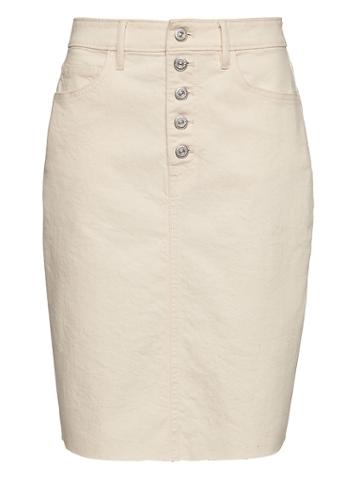 Banana Republic Petite Button-fly Denim Skirt