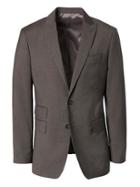 Banana Republic Mens Slim Brown Solid Italian Wool Suit Jacket - Dark Brown
