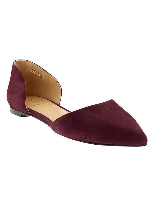 Banana Republic Womens Aiden D'orsay Flat Size 10 - Black Rose