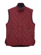 Banana Republic Mens Water-resistant Quilted Vest Burgundy Size L