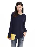 Banana Republic Womens Todd &amp; Duncan Cashmere Pullover Size L - Preppy Navy