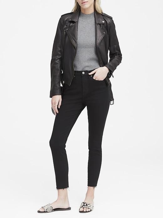 Banana Republic Petite High-rise Skinny-fit Fade-resistant Ankle Jean