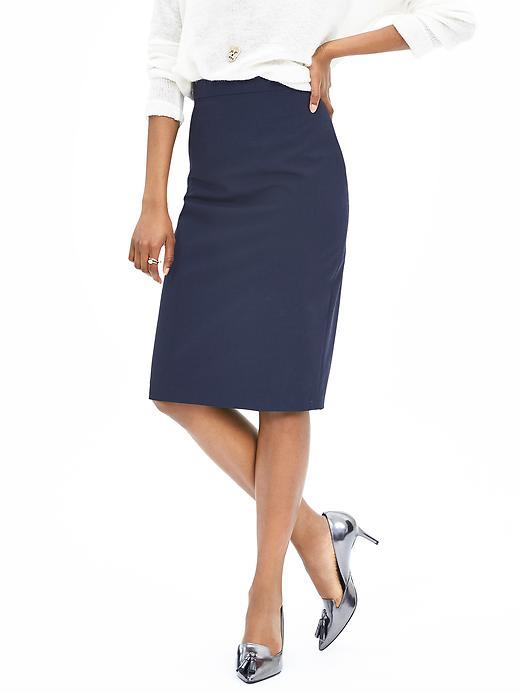 Banana Republic Womens Navy Lightweight Wool Pencil Skirt Size 0 - Navy
