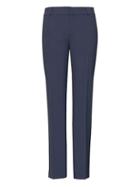 Banana Republic Womens Petite Avery Straight-fit Plaid Machine-washable Italian Wool Pant Blue Plaid Size 10