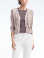 Banana Republic Womens Snake Print Sheer Cardigan - Neutral