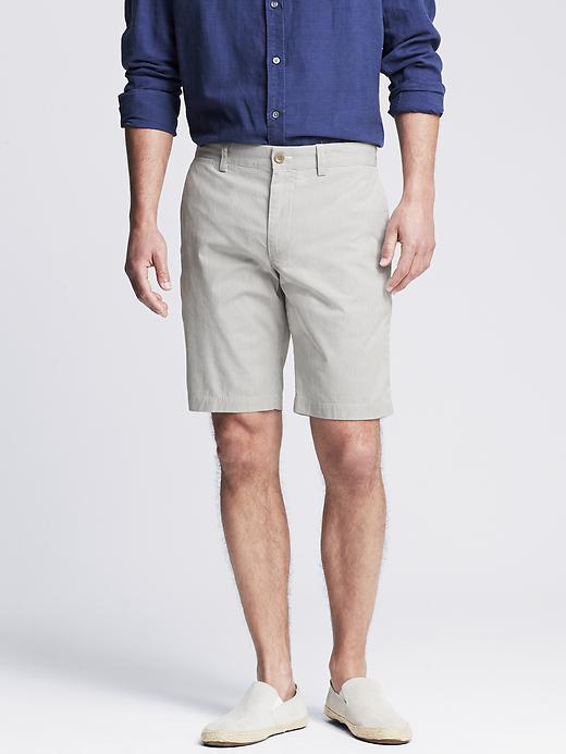 Banana Republic Aiden Slim Textured Cotton Short Size 28w - Khaki