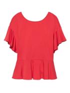 Banana Republic Womens Lace-up Back Ponte Couture Tee Coral Glory Pink Size Xxl