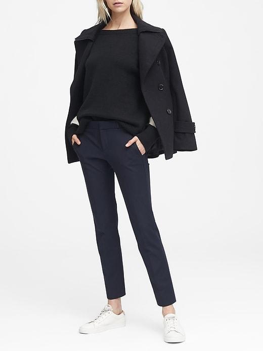 Banana Republic Womens Ryan Slim Straight-fit Machine-washable Bi-stretch Pant Navy Size 0