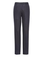Banana Republic Mens Br X Kevin Love   Athletic Tapered Pinstripe Italian Motion-stretch Wool Suit Pant Navy Size 26w