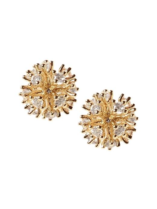Banana Republic Womens Delicate Fireball Stud Earring Gold Size One Size