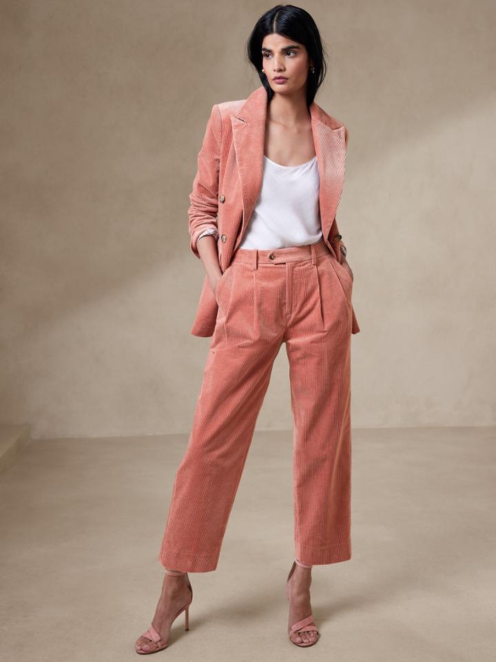 Pleated Corduroy Pant