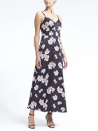 Banana Republic Womens Strappy Paneled Maxi Dress - Navy Print