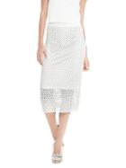 Banana Republic Womens Lace Stitch Sweater Skirt Size L - White