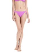 Banana Republic Womens Scallop Tied Bikini Bottom Size L - Neon Violet