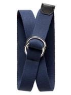Banana Republic Waxed Web O Ring Belt Size L - Navy
