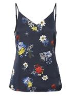 Banana Republic Womens Floral Strappy Camisole Navy Size L