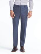 Banana Republic Mens Standard Solid Wool Suit Trouser - Bright Blue