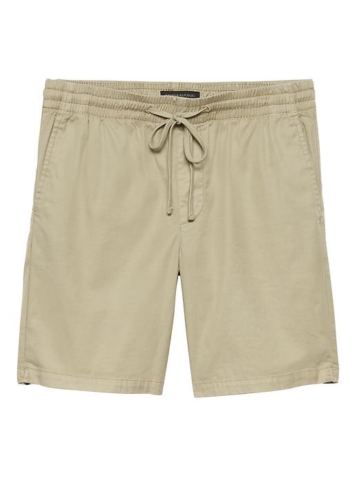 Banana Republic Mens 8 Garment Dye Drawstring Short Fall Khaki Size S