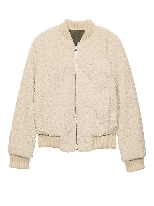 Banana Republic Womens Japan Online Exclusive Reversible Bomber Jacket Cream White Size S