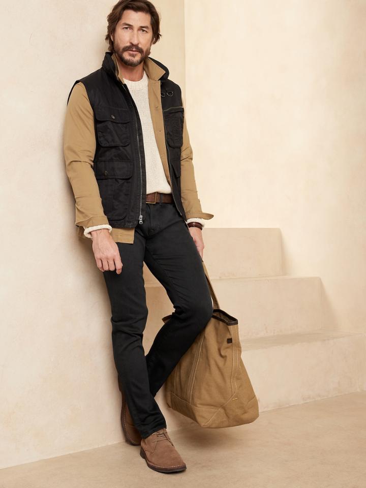 Slim Luxe Traveler Black Jean