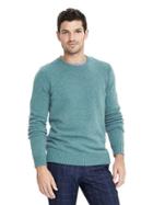 Banana Republic Mens Merino Wool Pullover Crew - Waimea Blue