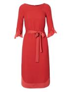 Banana Republic Womens Flounce Sleeve Tie-waist Dress Cayenne Size 0