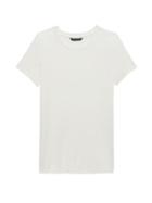 Banana Republic Womens Petite Stretch-modal Side-slit Tunic White Size Xs