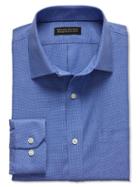Banana Republic Tailored Slim Fit Non Iron Micro Square Shirt - Blue Willow