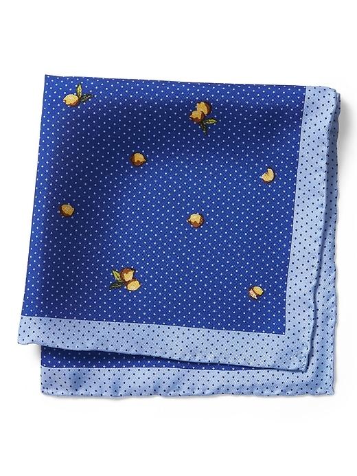 Banana Republic Mens Zesty Lemon Silk Pocket Square Dark Malachite Size One Size