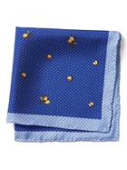 Banana Republic Mens Zesty Lemon Silk Pocket Square Dark Malachite Size One Size
