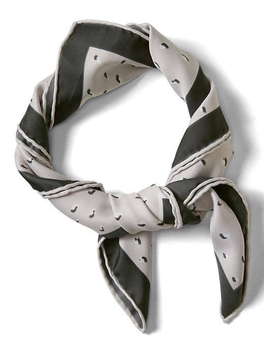 Banana Republic Abstract Leopard Print Square Scarf - Black