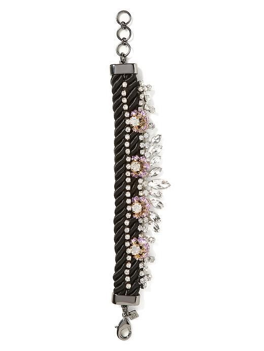 Banana Republic Debutante Line Bracelet Size One Size - Black
