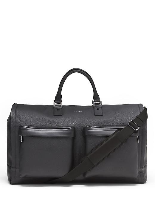 Banana Republic Mens Hook & Albert   Modern Leather Garment Weekender Black Size One Size