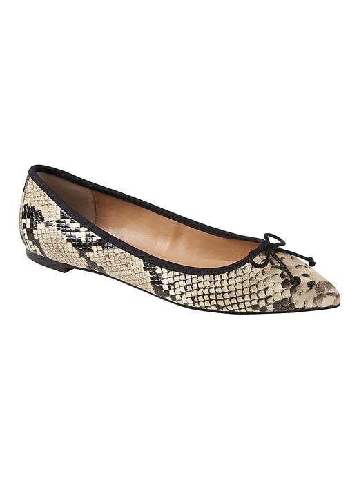 Banana Republic Womens Pointed-toe Robin Ballet Flat Natural Size 8 1/2
